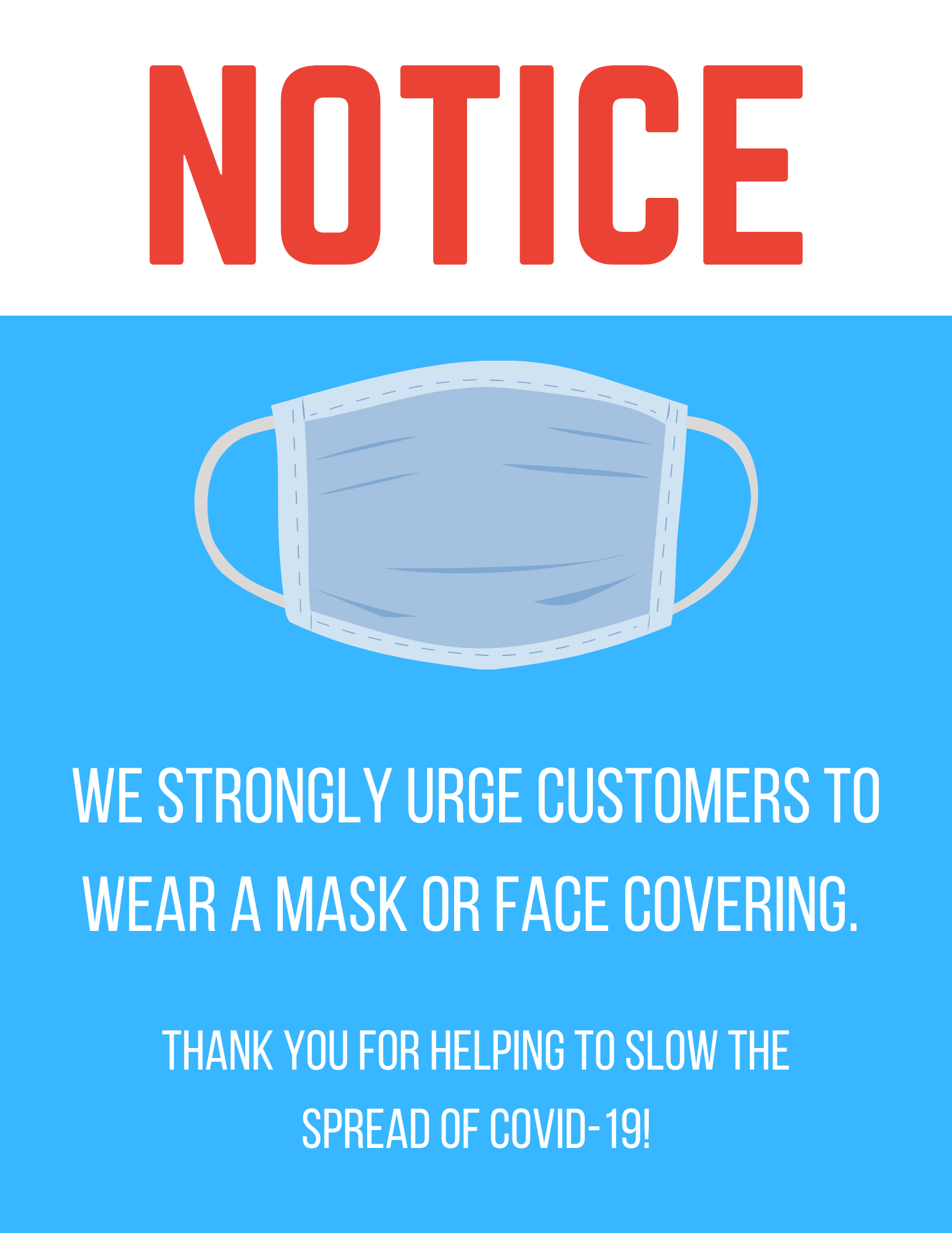 Masks Recommended Sign Printable